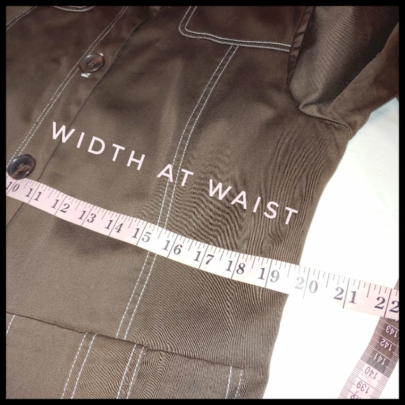Bandolino Stretch Brown Coat with Contrasting Stitching - Picture 7 of 9